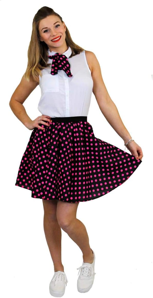 Damen-Kostüm, gepunktet, 50er/60er-Jahre-Kostüm, 43,2 cm lang, gepunktet, Rock and Roll Swing Outfit