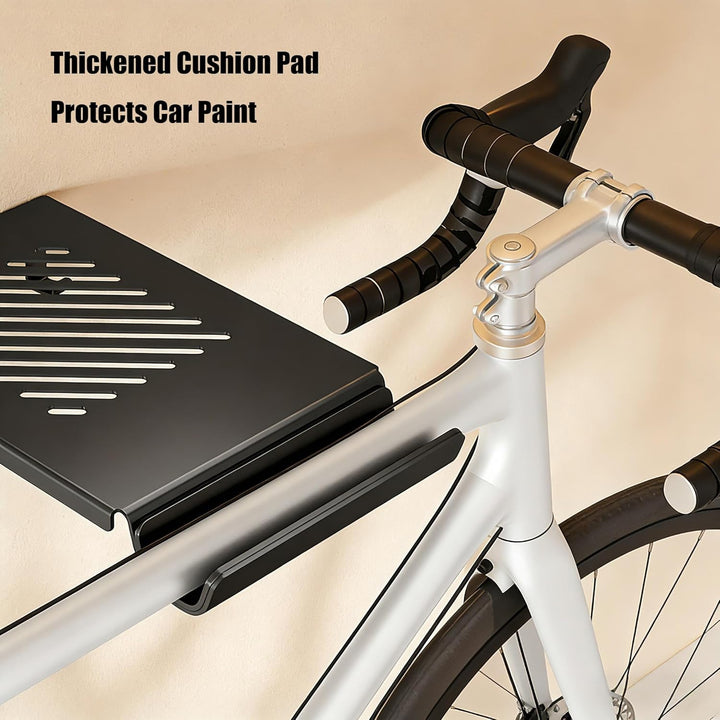 Fahrrad-Wandhalterung für Innenbereich &amp; Garage – Platzsparende Wand-Aufbewahrung mit Ablagefach und