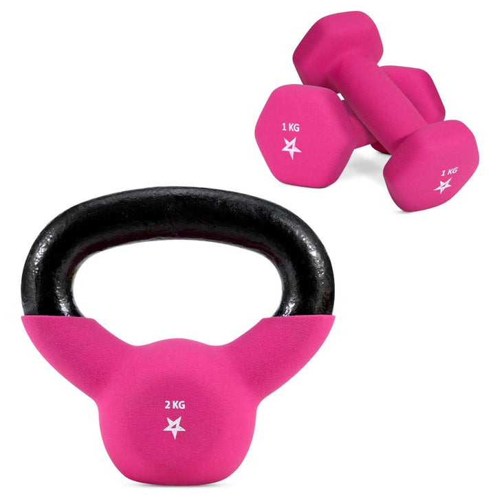 Yes4All Neopren Hanteln Set Gewichte, 2er-Sets, 1kg, 1.5kg, 2kg, 3kg, 4kg, 5kg, Dumbbells Set für Kr