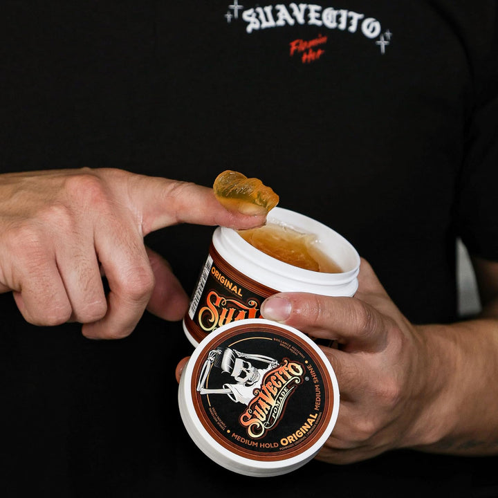 Suavecito Pomade Original Hold, Medium Hold Hair Pomade For Men, Medium Shine Water Based Wax, 4oz/1