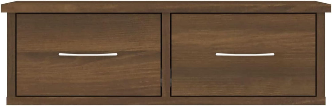 Tidyard Wandschrank Hängeschrank Wandregal mit Schublade Wandschublade Holzwerkstoff Braun Eichen-Op