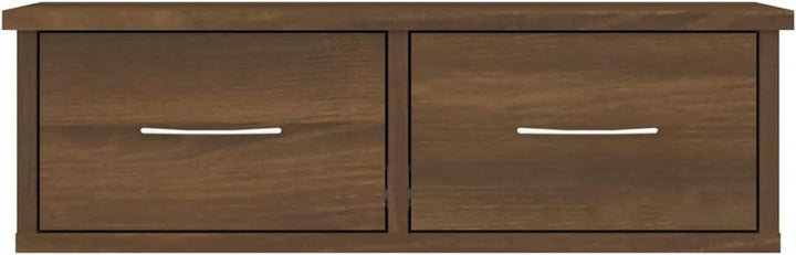 Tidyard Wandschrank Hängeschrank Wandregal mit Schublade Wandschublade Holzwerkstoff Braun Eichen-Op