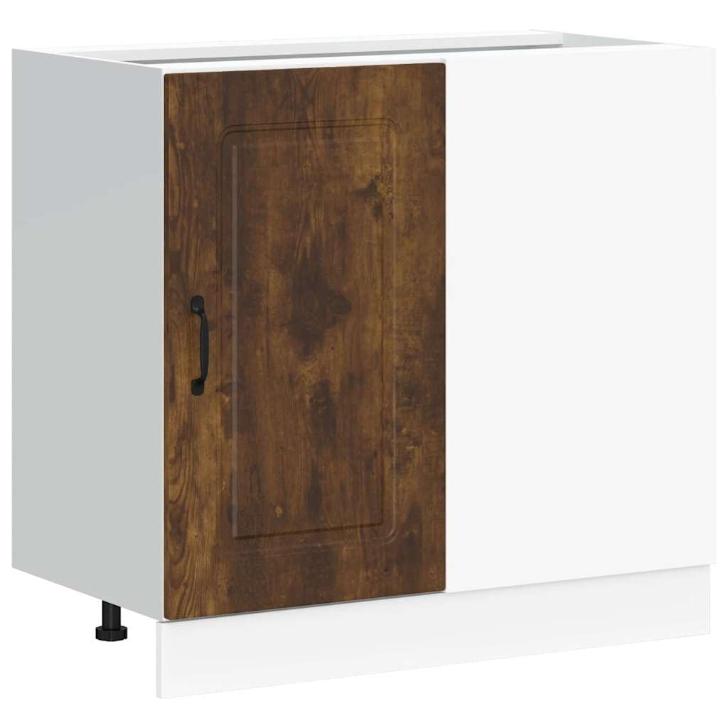 vidaXL Küchenunterschrank Kalmar Räuchereiche Holzwerkstoff, Spülenunterschrank, Schrank Küche, Lage