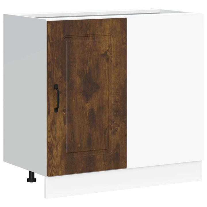 vidaXL Küchenunterschrank Kalmar Räuchereiche Holzwerkstoff, Spülenunterschrank, Schrank Küche, Lage