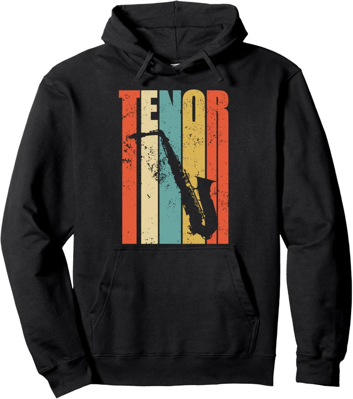 Distressed Vintage Tenorsaxophon T-Shirt Pullover Hoodie