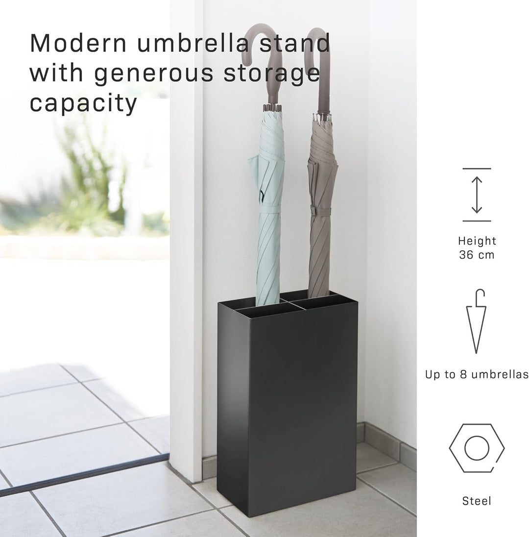 YAMAZAKI Smart Schirmständer, Stahl, Schwarz,