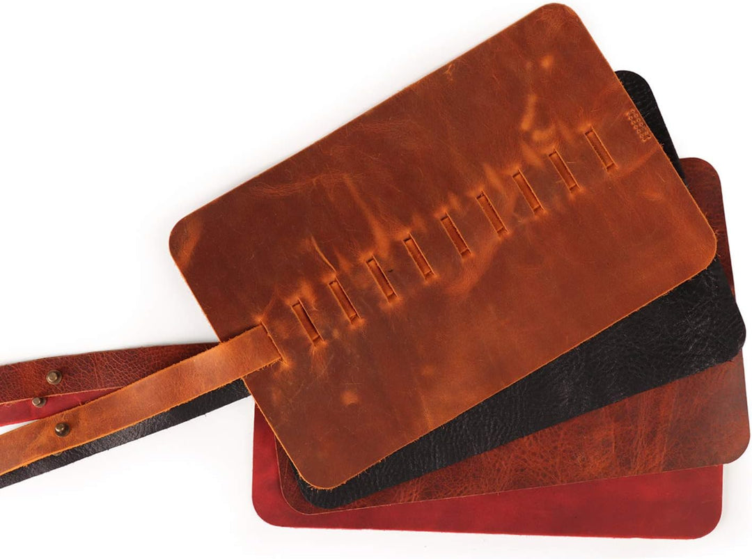 LONDO Etui für Stifte und Bleistifte aus echtem Leder, Braun