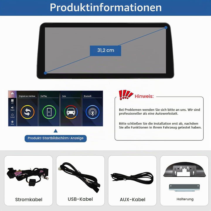 Road Top 12,3 Zoll Ultraschmaler Autoradio Carplay für BMW 3er mit CCC | für BMW 3er E90/E91/E92/E93