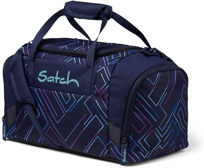 satch Air Schulrucksack Set 3tlg. inkl. Schlamperbox und Sporttasche Purple Laser, Purple Laser