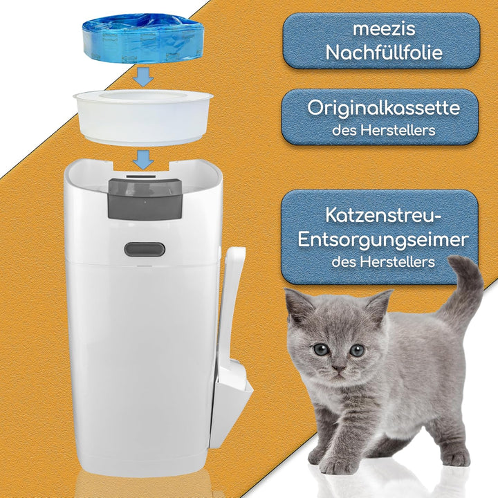 kittybag Nachfüllfolie 4-Pack - kompatibel mit Nachfüllkassetten für Littycat Katzenstreu-Entsorgung