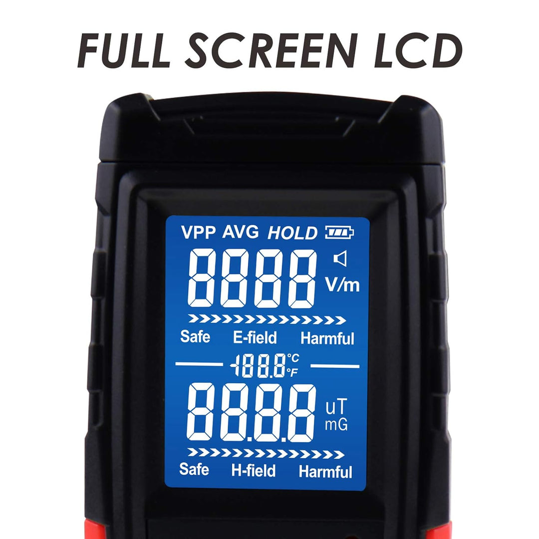 EMF-Messgerät, Handheld LCD digitaler Strahlungsdetektor für elektromagnetische Felder, EMF Meter Ma