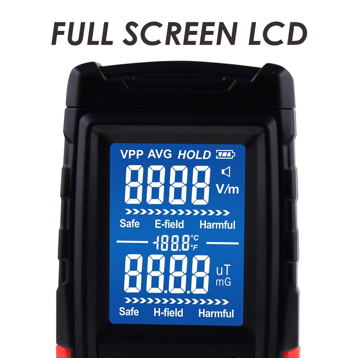EMF-Messgerät, Handheld LCD digitaler Strahlungsdetektor für elektromagnetische Felder, EMF Meter Ma