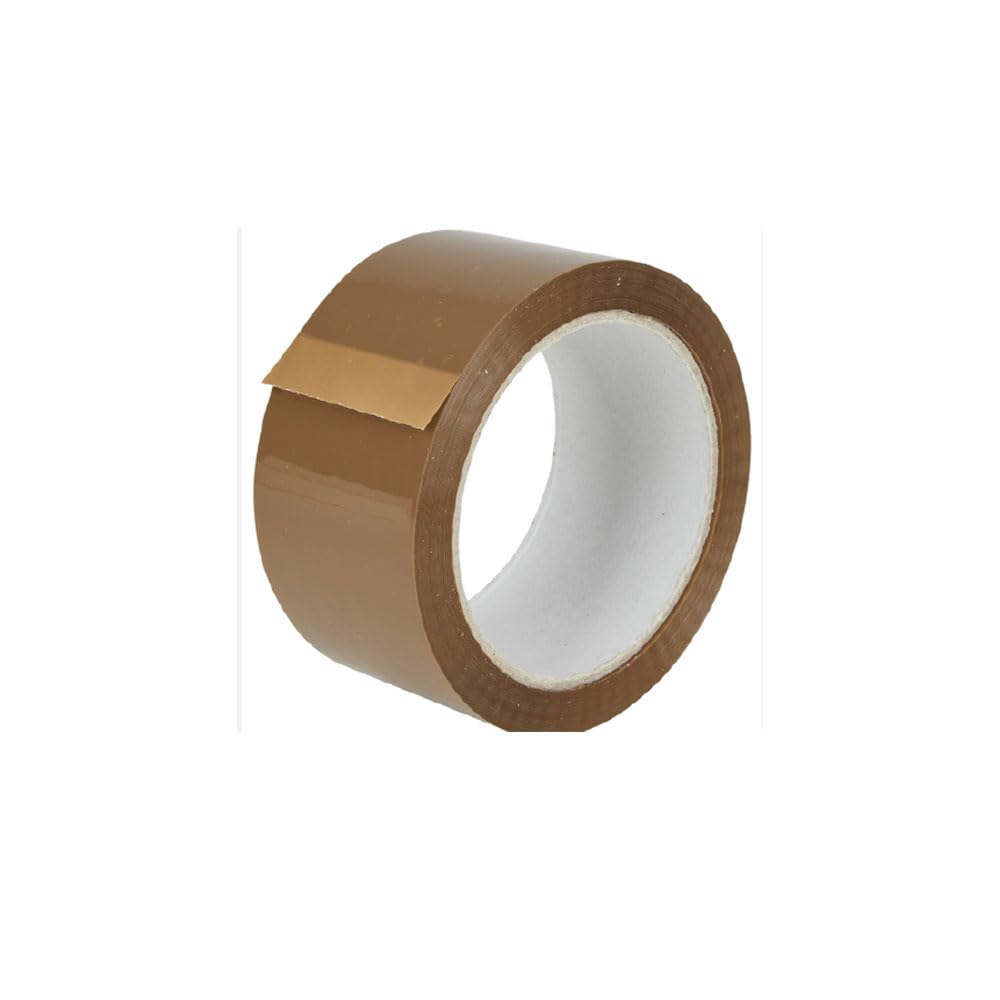 FRANZ MENSCH 24 Stück Burmann Packband mit Acrylat-Kleber, ca. 46my, leise abrollend | PP, braun, L: