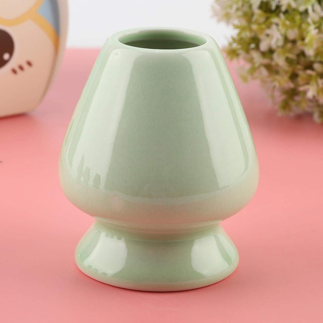 Matcha Besen Halter, Chasen Ständer grün 3,1x2,8x2,8 Zoll für japanisches Tee Zubehör, Grün