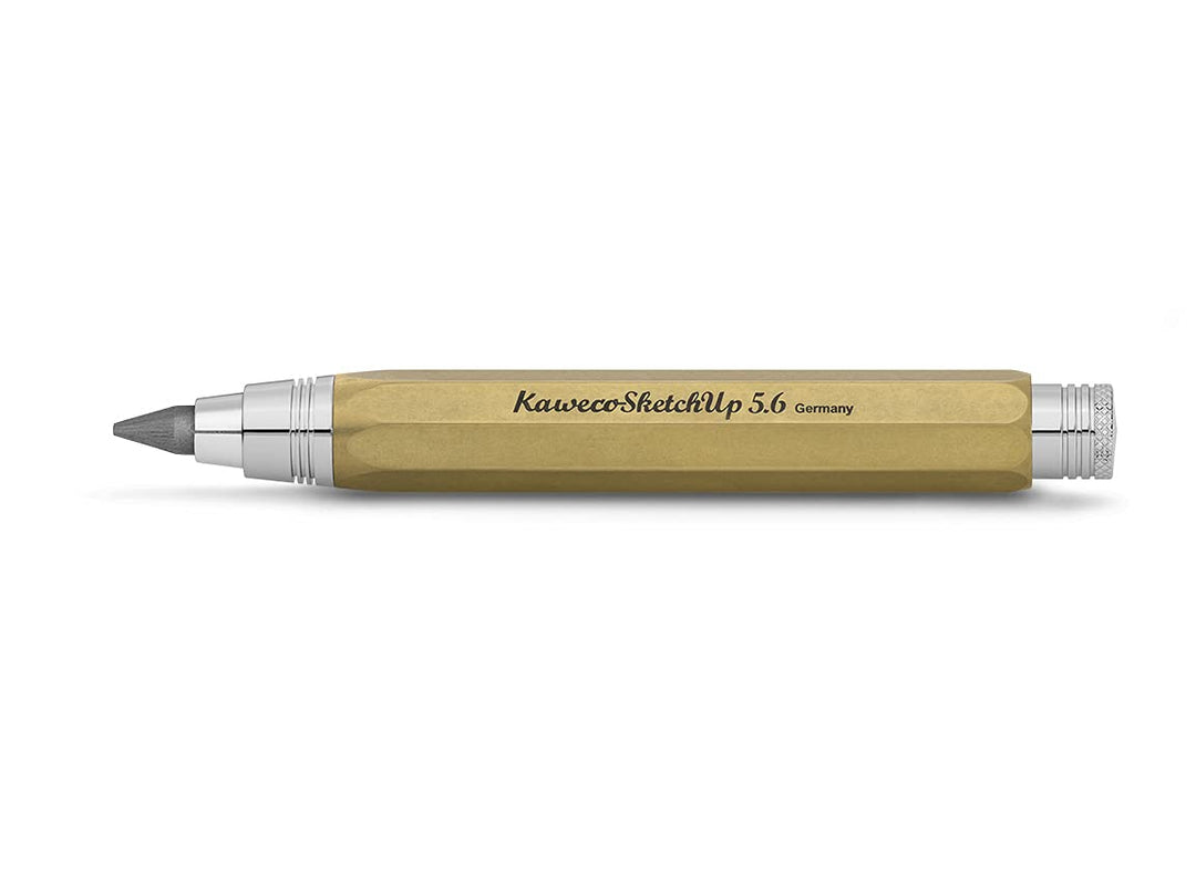 Kaweco Sketch Up Brass Fallbleistift 5,6 mm 5B I Minenbleistift aus massivem Metall in oktogonalem A