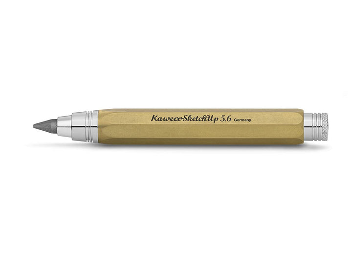 Kaweco Sketch Up Brass Fallbleistift 5,6 mm 5B I Minenbleistift aus massivem Metall in oktogonalem A