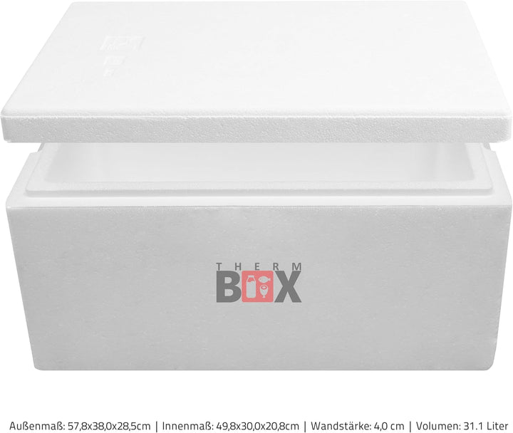 THERM BOX Modularbox 14L bis 43L Erweiterbar Verschiedene Grössen Styroporbox Kühlbox Warmhaltebox W