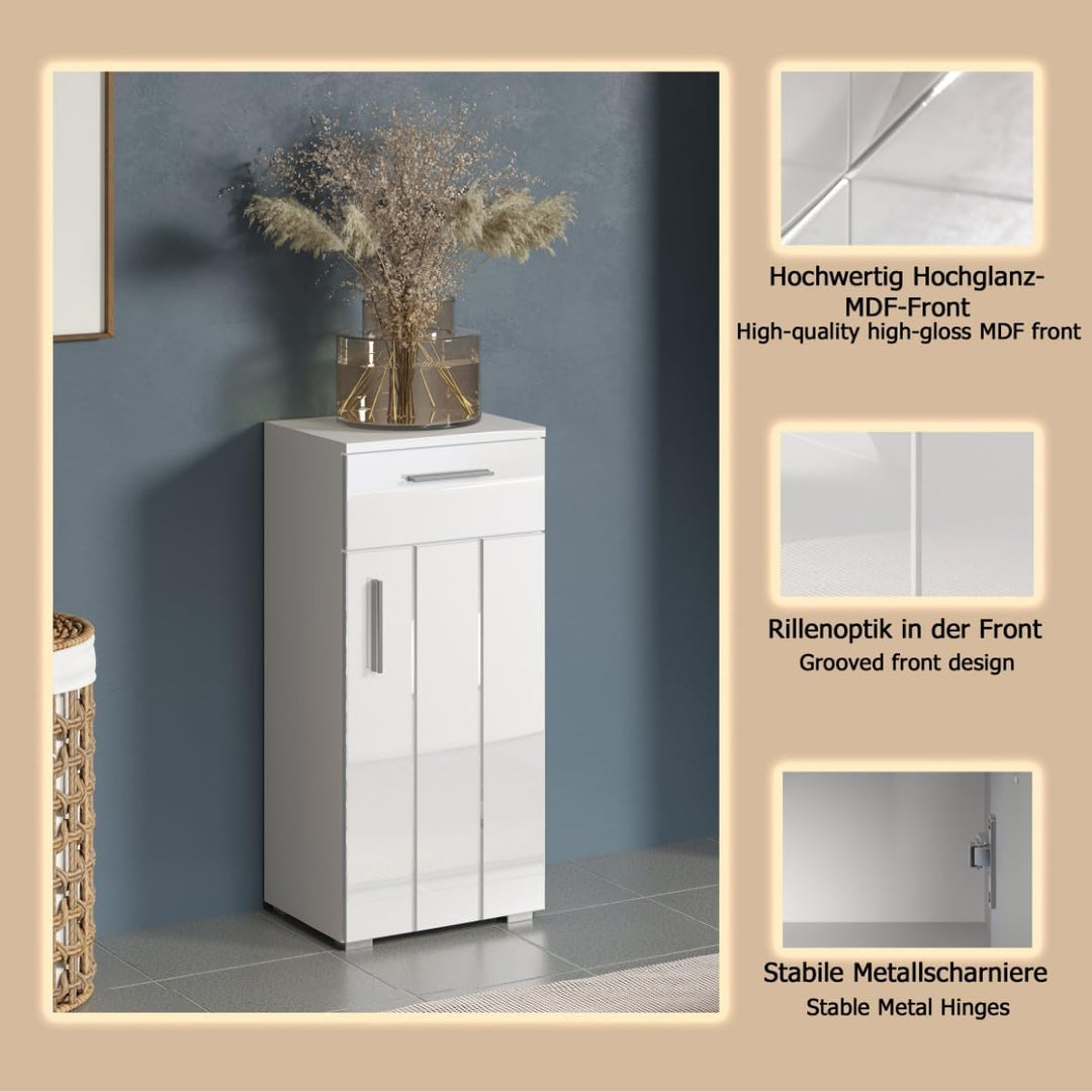 trendteam smart living - Badkommode Kommode Badschrank - Badezimmer - Wons - Aufbaumass (BxHxT) 37 x