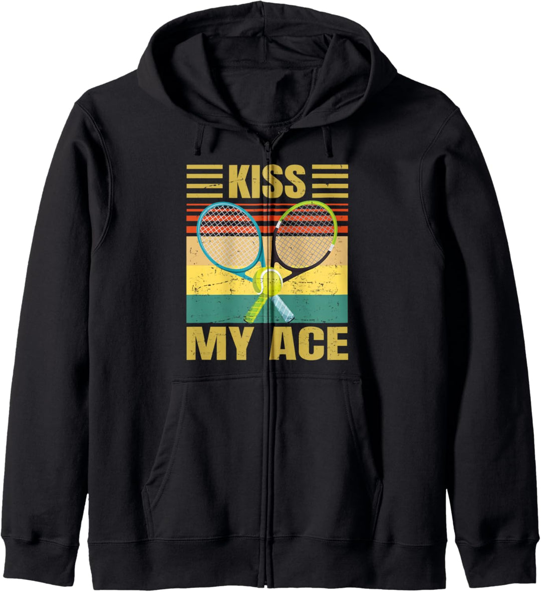 Kiss My Ace Tennisspieler, lustig, Retro-Sarkasmus Kapuzenjacke
