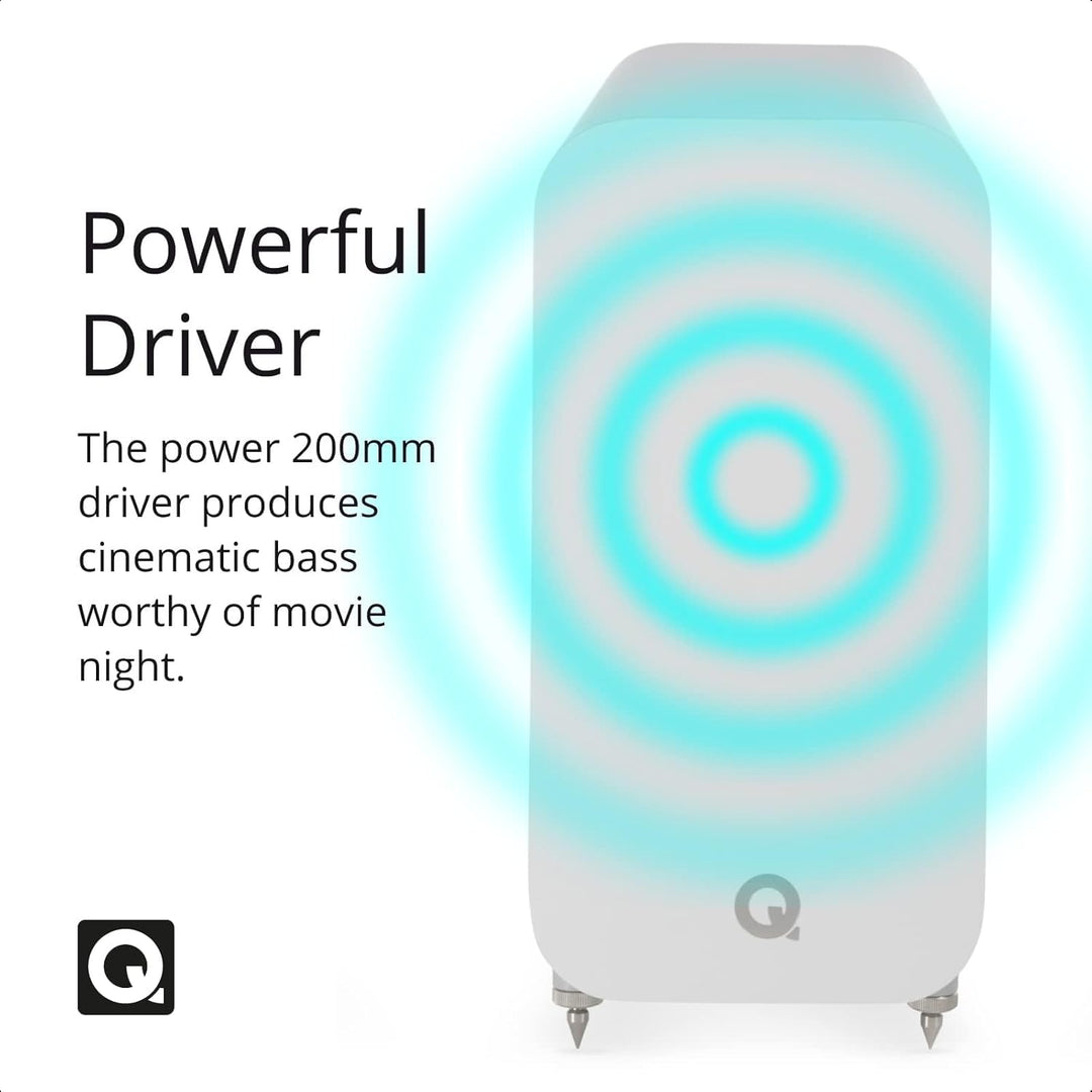 Q Acoustics 3060S Active Subwoofer (Satin White) satin weiss, satin weiss