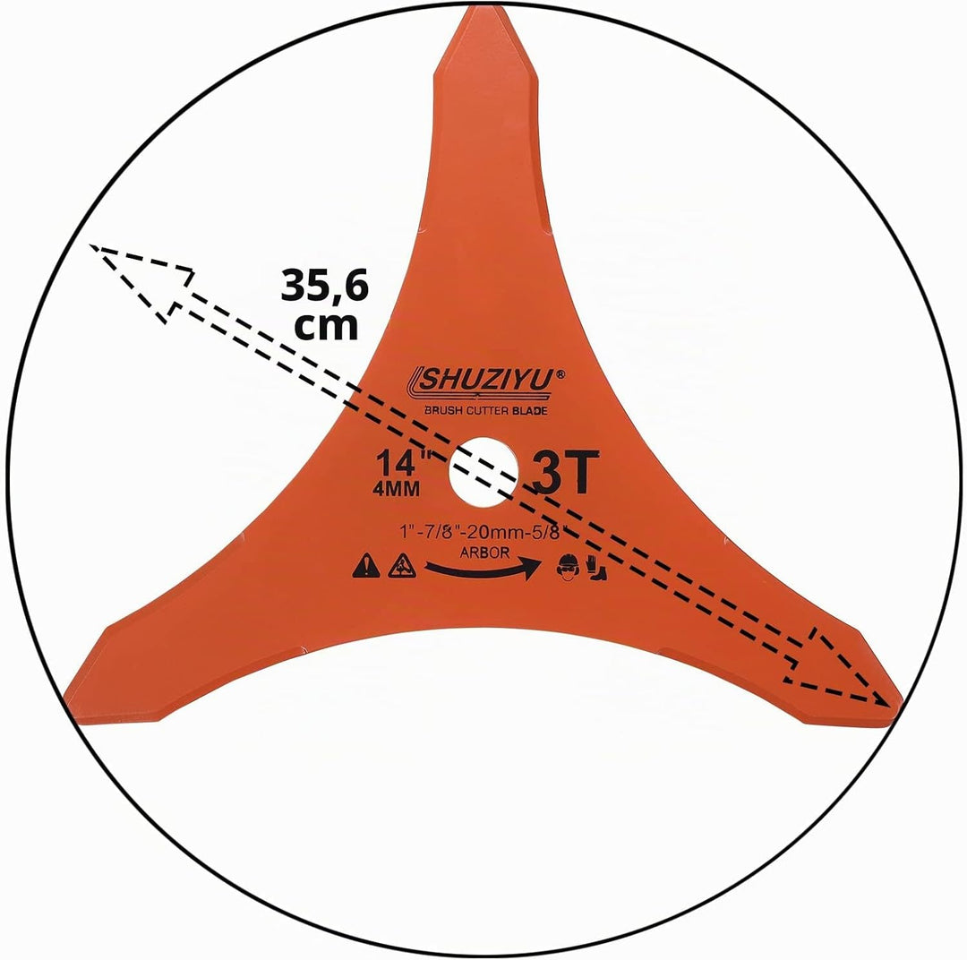 LSHUZIYU 355MMx4MM-3T, 25.4mm Dorn mit Adapter 22.23-20-16mm, Freischneiderklinge, Freischneider Säg