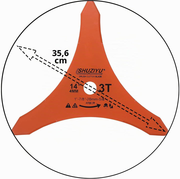 LSHUZIYU 355MMx4MM-3T, 25.4mm Dorn mit Adapter 22.23-20-16mm, Freischneiderklinge, Freischneider Säg