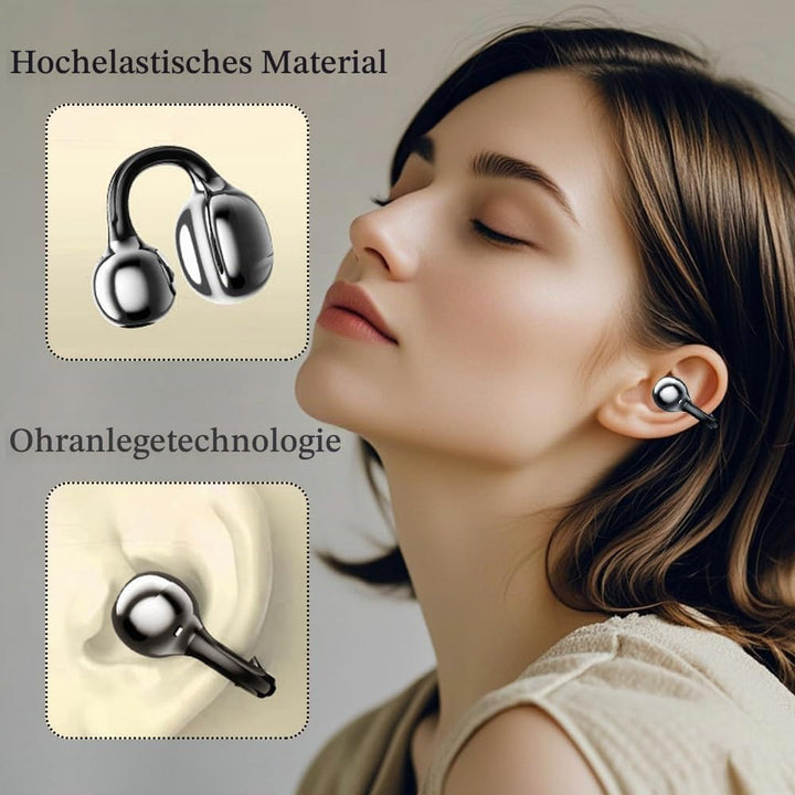 Bluetooth-Headset öffnen, Drahtlose Ohrclip-Kopfhörer, Kabellose Bluetooth 5.4, Open Ear Bluetooth K