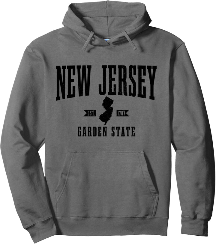 New Jersey Est. 1787 Vintage USA Amerika Souvenir Pullover Hoodie