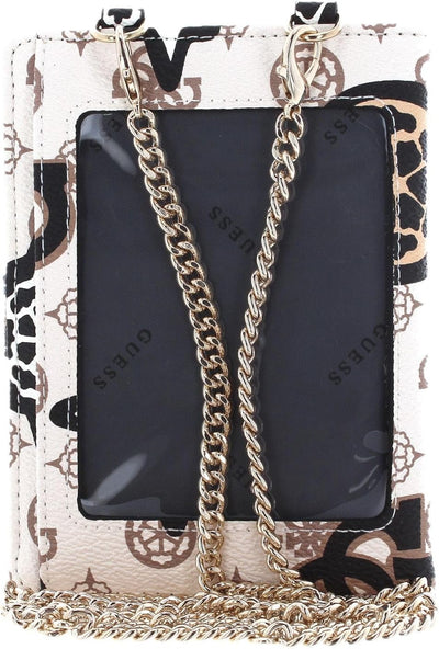 GUESS House Party Passport Case Cream Logo Multi