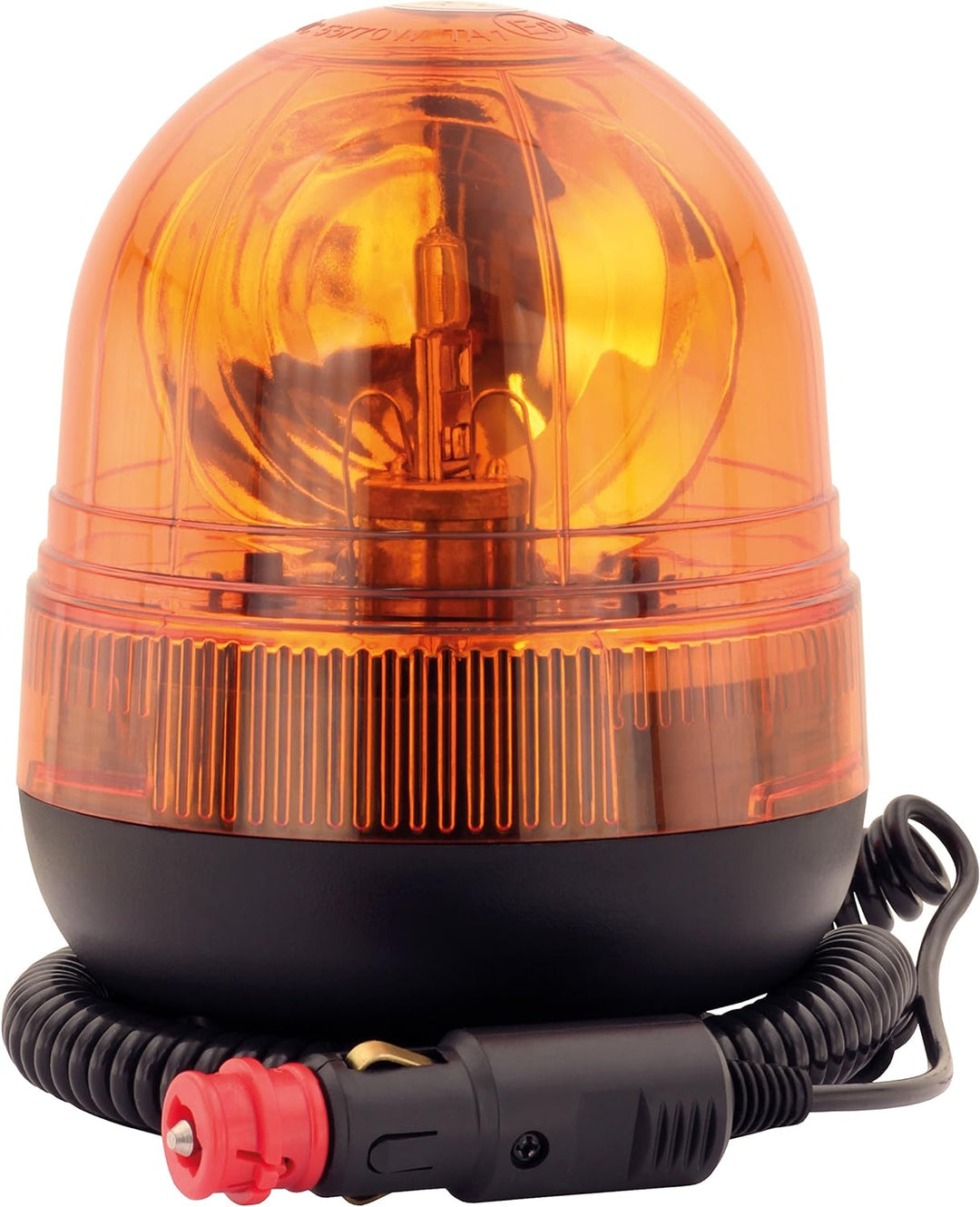 AdLuminis Halogen Rundumleuchte Orange, Ei-Form Mit Magnetfuss, Blinkleuchte 12V 24V, ECE R65 Strass