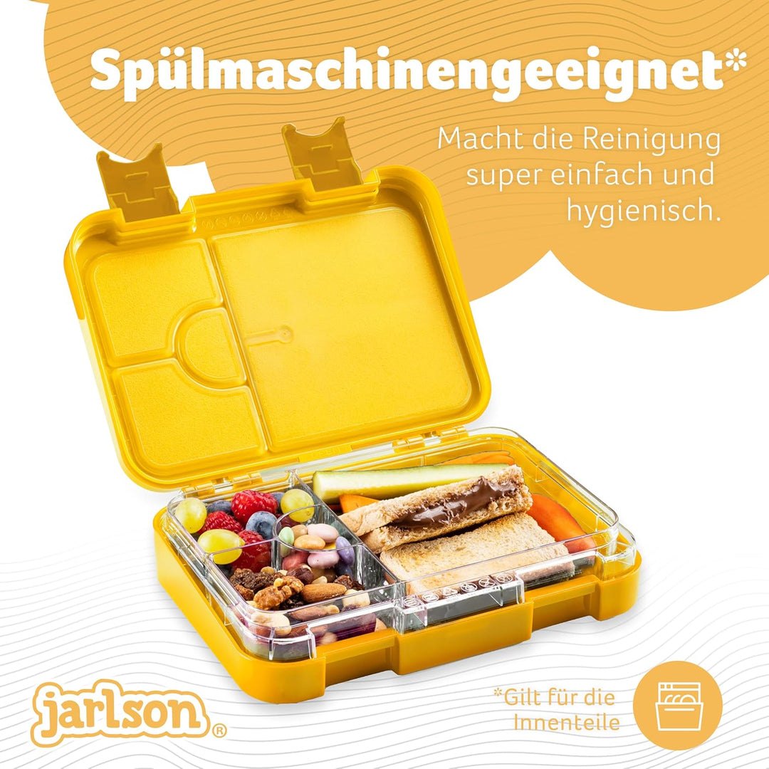 Jarlson® Brotdose Kinder mit Fächern - TONI Lunchbox - Bento Box auslaufsicher – Jausenbox für Kinde