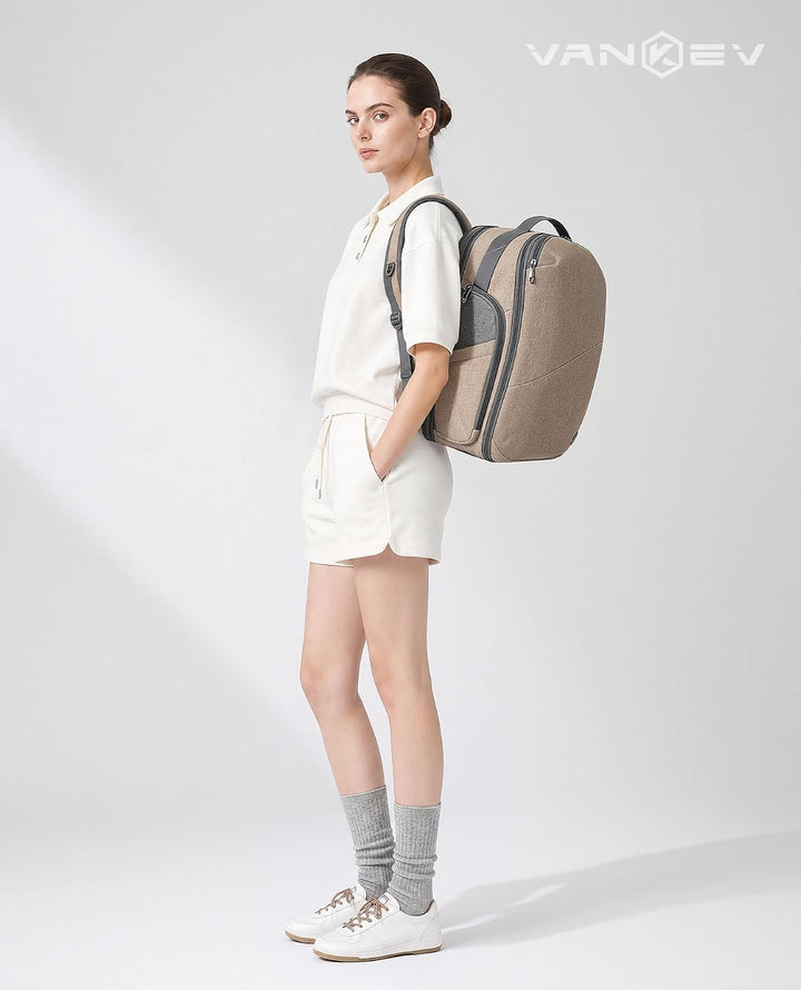 VANKEV Erweiterbarer Reiserucksack Laptoptasche Handgepäck für EasyJet | 30L-38L, grosse Kapazität,
