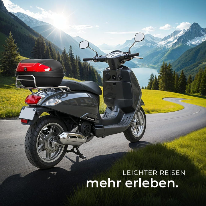 tectake® Motorradkoffer Topcase Roller | -Verschiedene Grössen- (Typ 2 | no. 401481), Typ 2 | No. 40