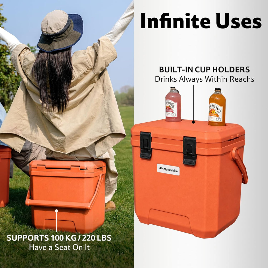 Naturehike Kühlbox 17 Liter/24 Liter/36 Liter Thermobox hochwertige PU Isolierbox 48 Std. Kühlleistu