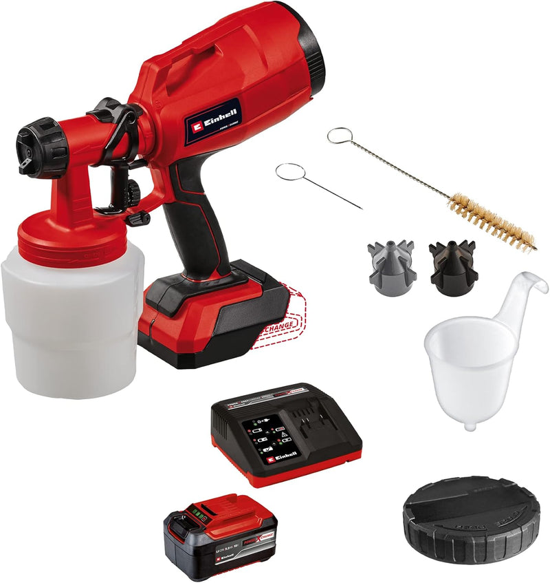 Einhell Akku-Farbsprühsystem TC-SY 18/60 Li Power X-Change (Li-Ion, 18 V, Förderleistung 650 ml/min,