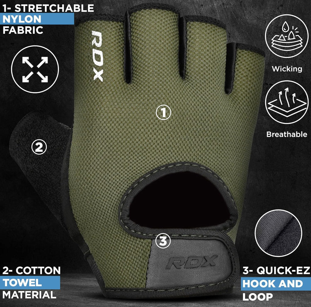 RDX Fitness Handschuhe Herren Damen, Trainingshandschuhe Krafttraining Anti-Rutsch Gewichtheber Hand