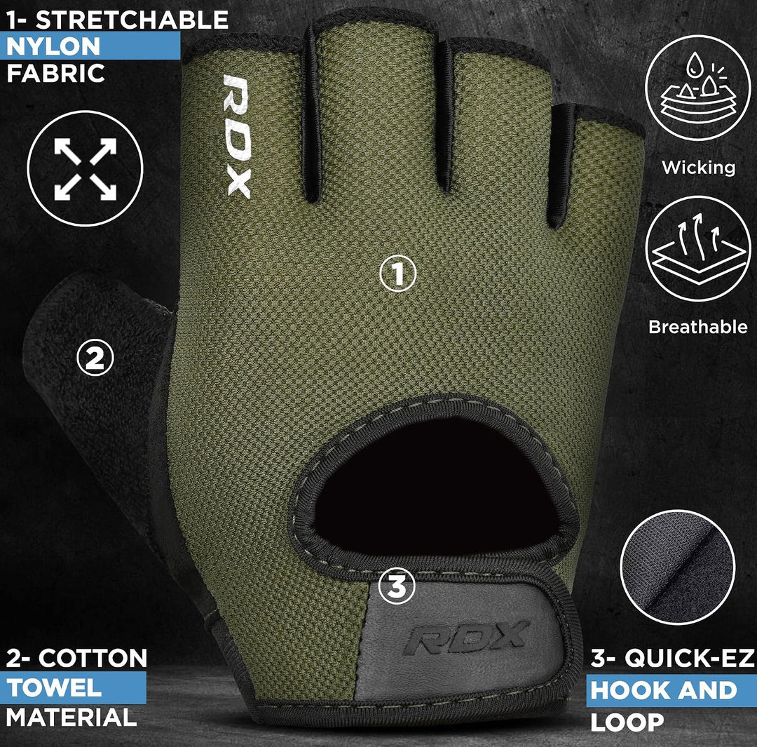 RDX Fitness Handschuhe Herren Damen, Trainingshandschuhe Krafttraining Anti-Rutsch Gewichtheber Hand