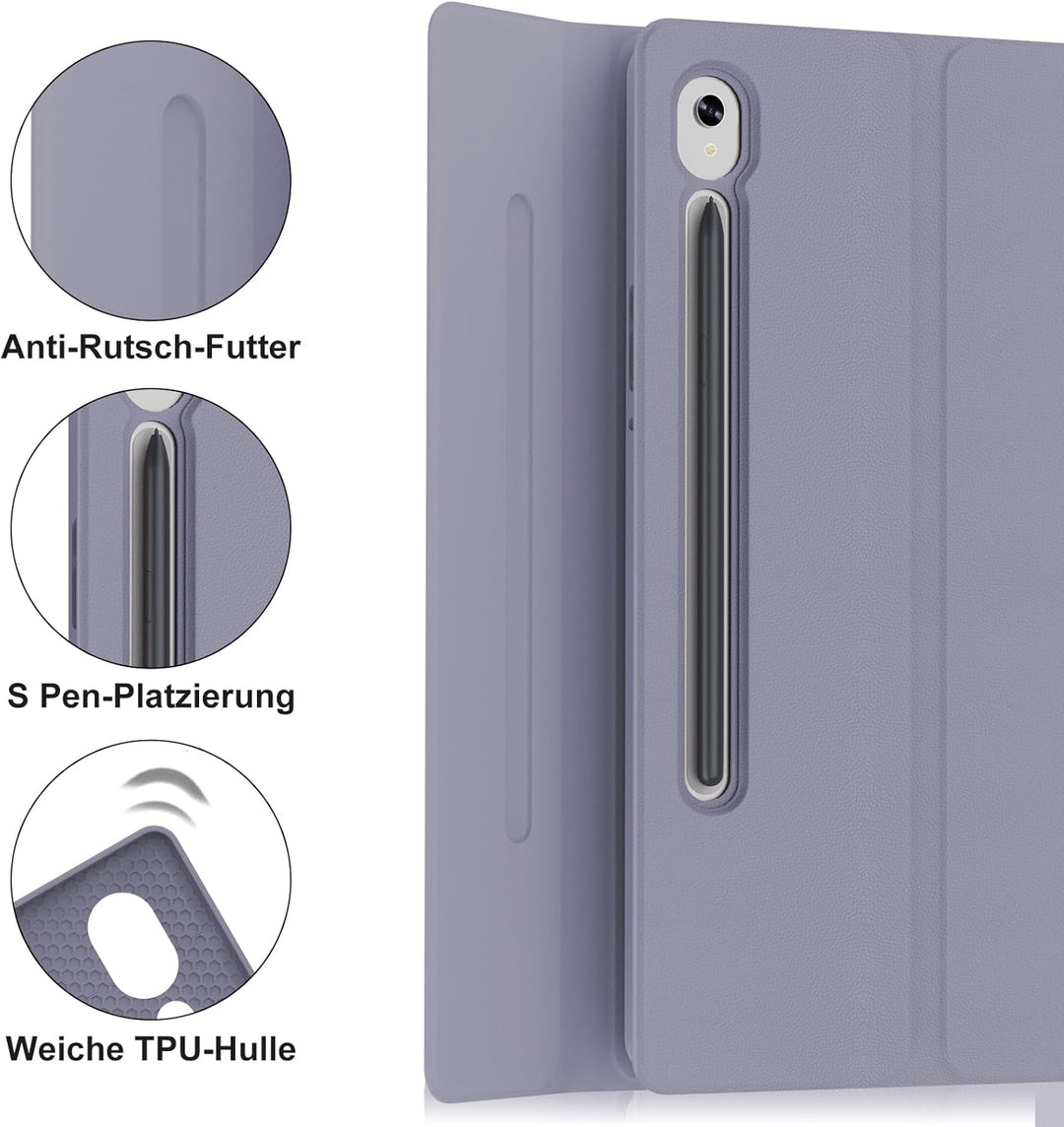 IVEOPPE Hülle mit Tastatur für Samsung Galaxy Tab S10 FE+ 13.1 Zoll, Deutsches QWERTZ-Layout, Tastat