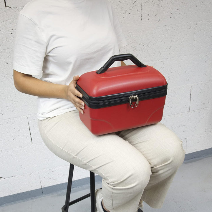 KINSTON Kosmetik- und Kulturtasche, Hartschalen-Vanity mit Griff, Reise-Organizer, Aufbewahrungsbox