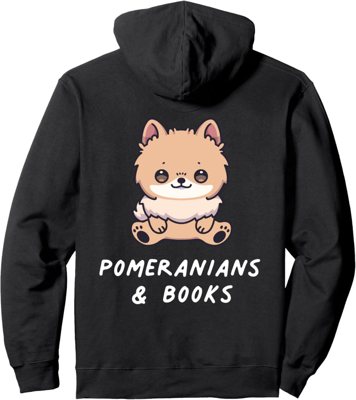 Pomeranians & Books Kawaii Anime Welpe Hund Dog Hundefreunde Pullover Hoodie