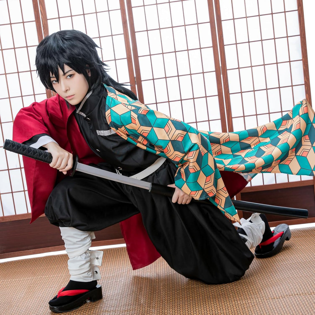 CR ROLECOS Demon Kanroji Mitsuri Cosplay Kostüm Tanjirou Giyuu Vollständiger Kostüm Anime Tokitou Mu