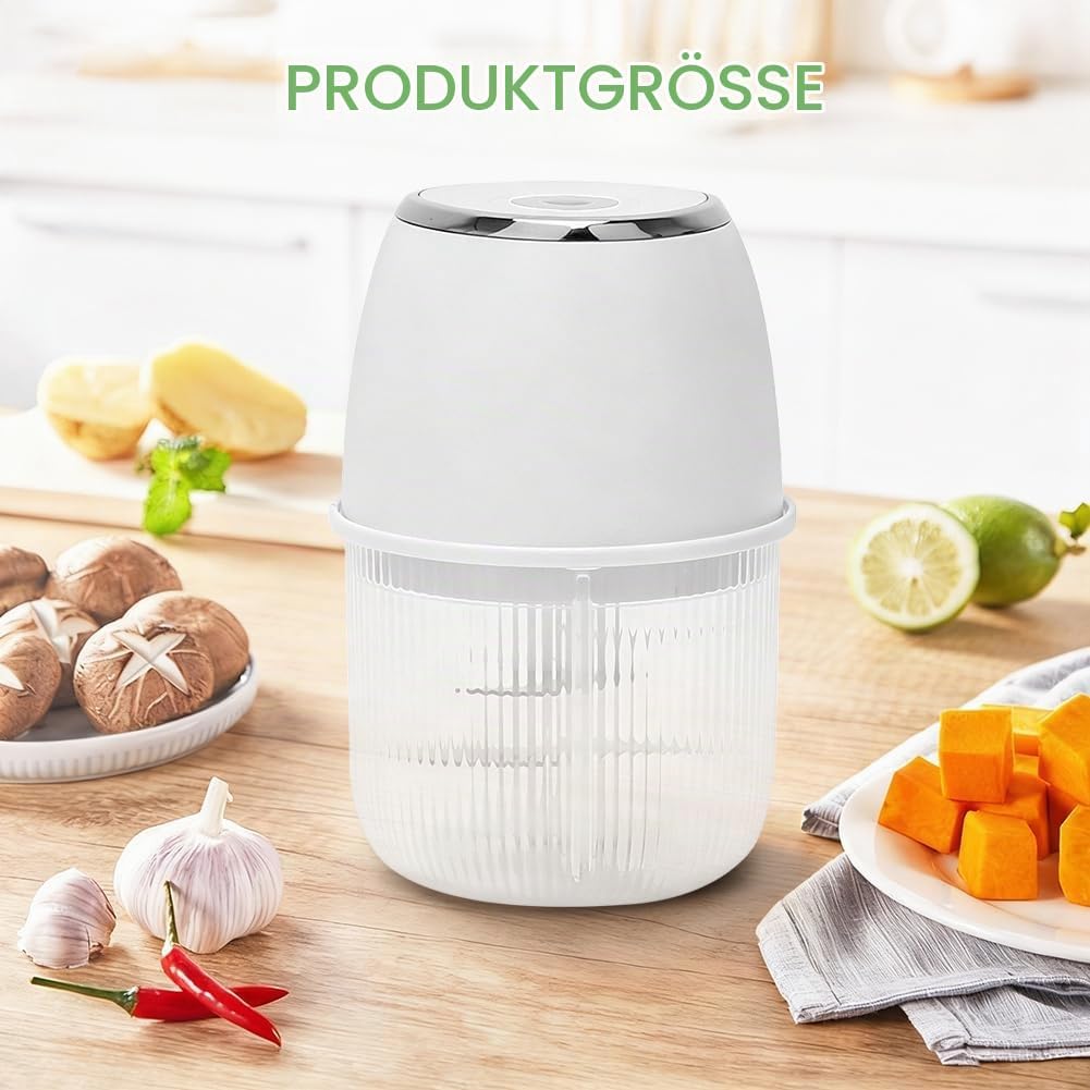Mini Zerkleinerer Elektrisch, 350 ml Elektrisch Gemüsezerkleinerer Zwiebelschneider, Klein Zwiebel Z