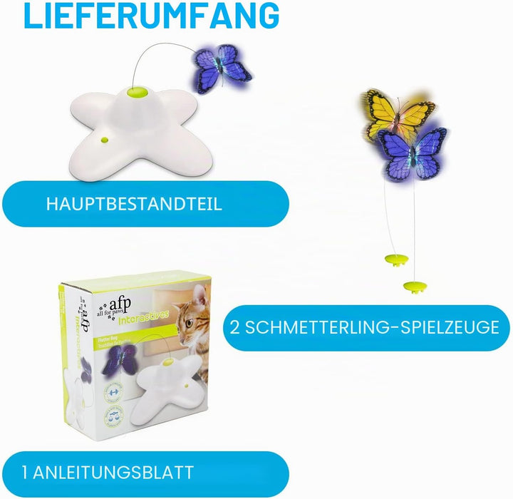 ALL FOR PAWS Katzenspielzeug Interaktive Schmetterling Katze Automatisches Spielzeug Stimulierende K