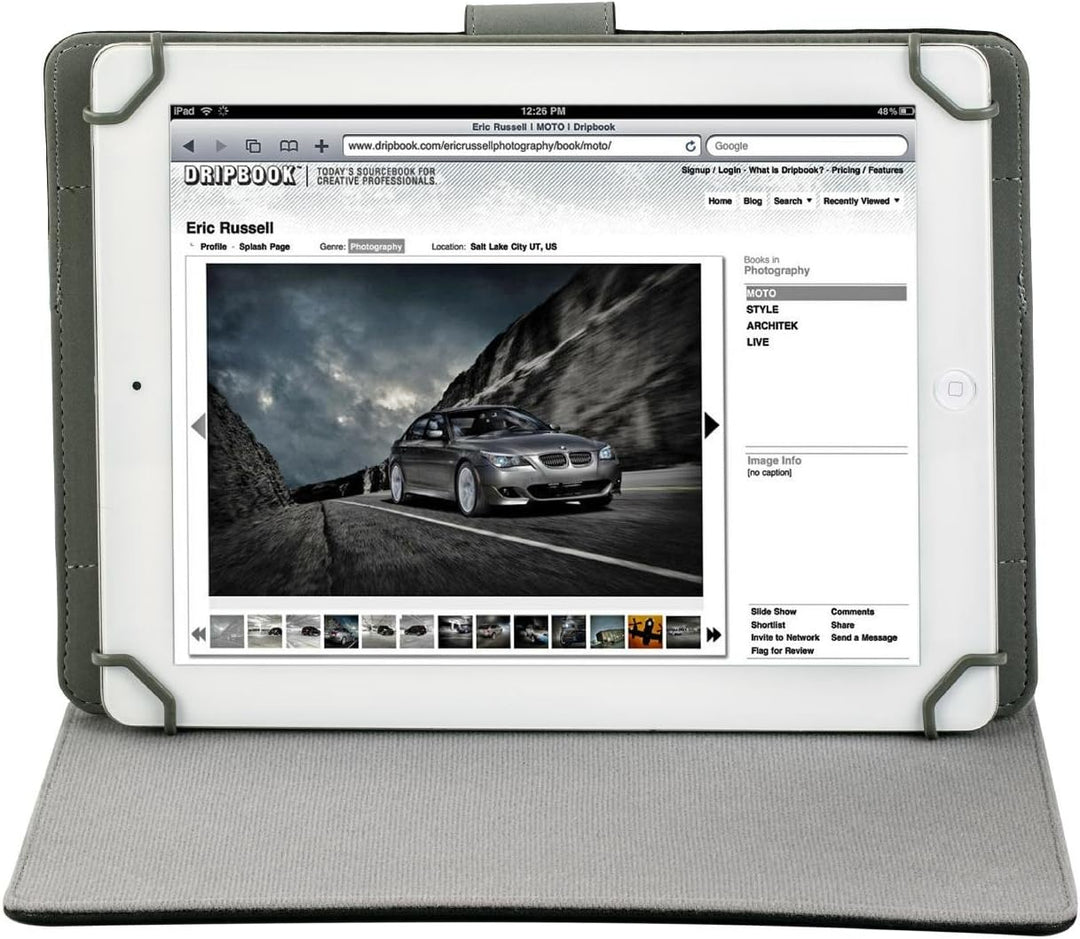 RIVACASE Kunstledertasche für Tablets bis 10.1“ - Universelle Hülle mit neuartigen Montagesystem und