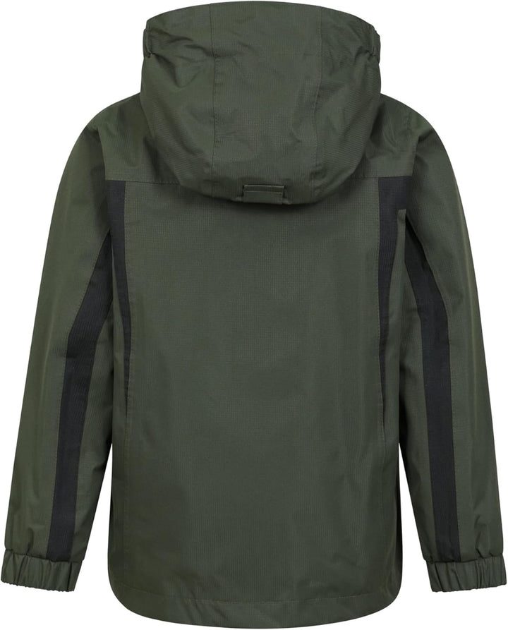 Mountain Warehouse Samson Jacke für Kinder - Regenjacke mit getapten Nähten, verstellbare Bündchen,