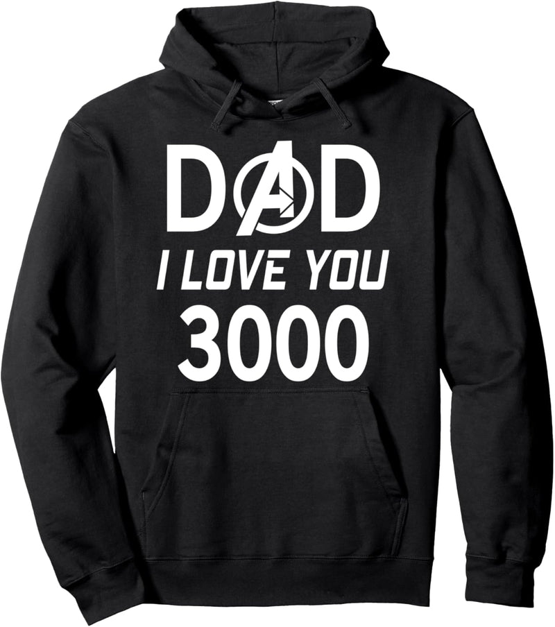 Marvel Avengers Iron Man Papa ich liebe dich 3000 Text Pullover Hoodie