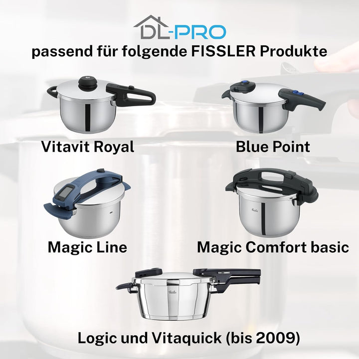 DL-pro Dichtungsring 22cm kompatibel mit Fissler Blue Point, Vitavit Royal, Magic Line, Magic Comfor