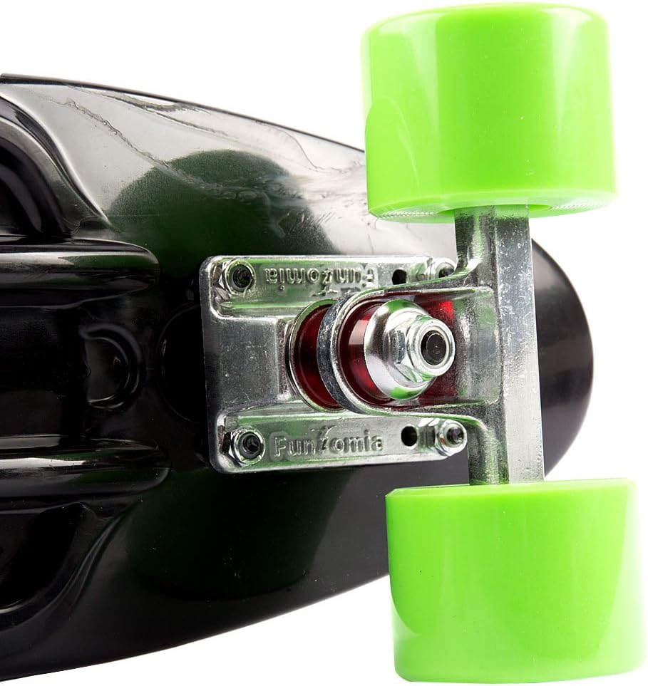 FunTomia Skateboard 57cm Mini-Cruiser Board mit T-Tool, ABEC-9 Kugellager, LED Rollen, Kinder Anfäng