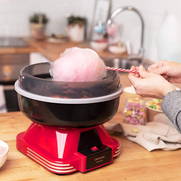 Cecotec Zuckerwattemaschine Fun&Sugar. 500 W, Retro-Design, Völlig zerlegbar, Enthält einen Messlöff