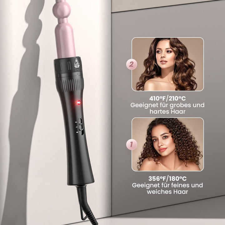 ELEHOT-Store Lockenstab 5 in 1, Multifunktionales Lockenstab Set mit Verschiedenen Aufsätzen 9-32mm,